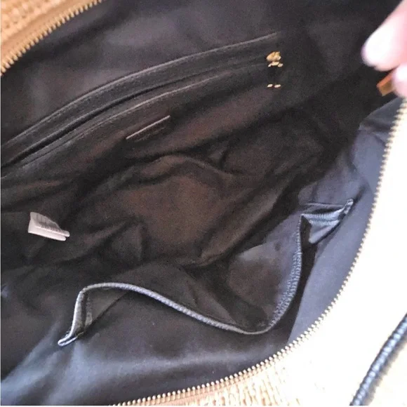 ISAAC MIZRAHI - Beautiful Straw And Leathet bag. - Picture 10 of 15